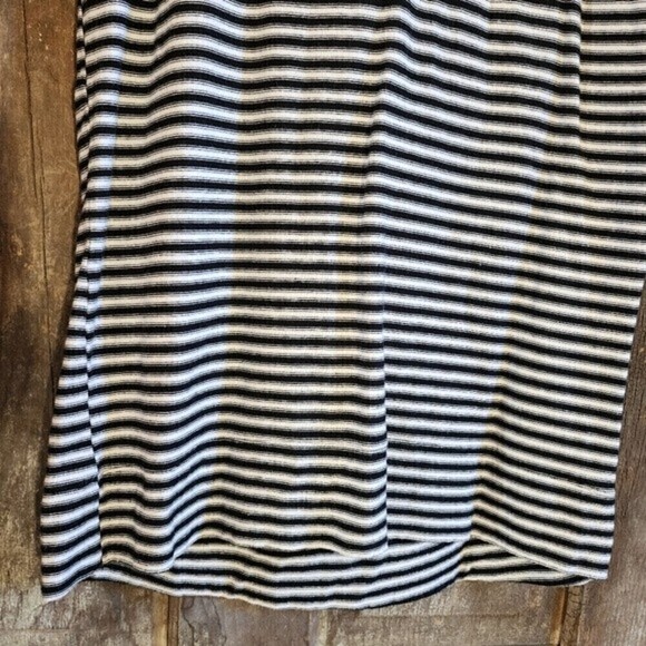 Free People Frenchie Tee Dress Size Small Oversized Black White Striped - Picture 5 of 10